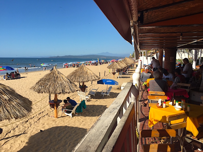 cafe on the beach in Mexico