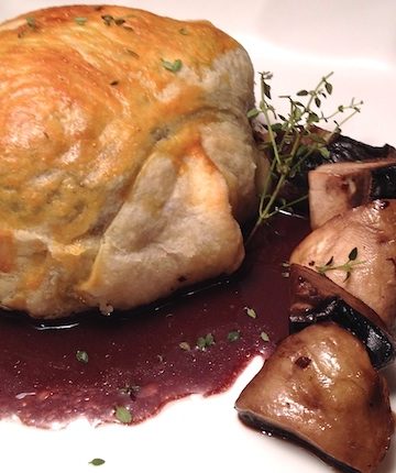 Beef Wellington with Seared Foie Gras and Duxelles
