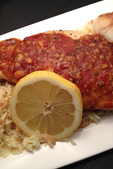 Pan Fried Red Snapper Filet with Sweet & Spicy Chili Sauce