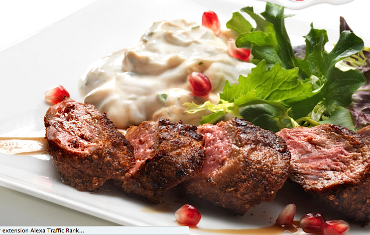 Spice-Crusted Lamb Tenderloin with FAGE Dipping Sauce