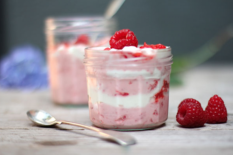 Raspberry Strawberry (April) Fool Dessert