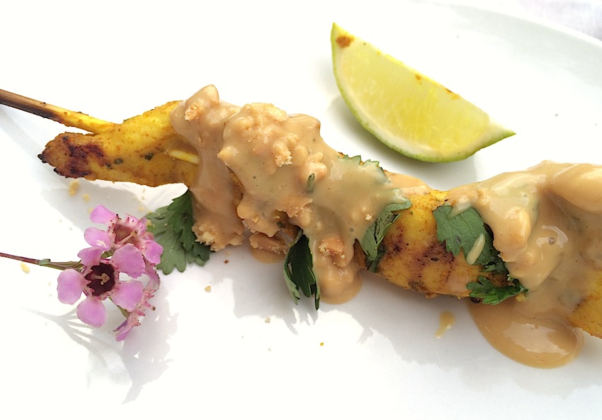 Chicken Satay with Spicy Peanut Sauce
