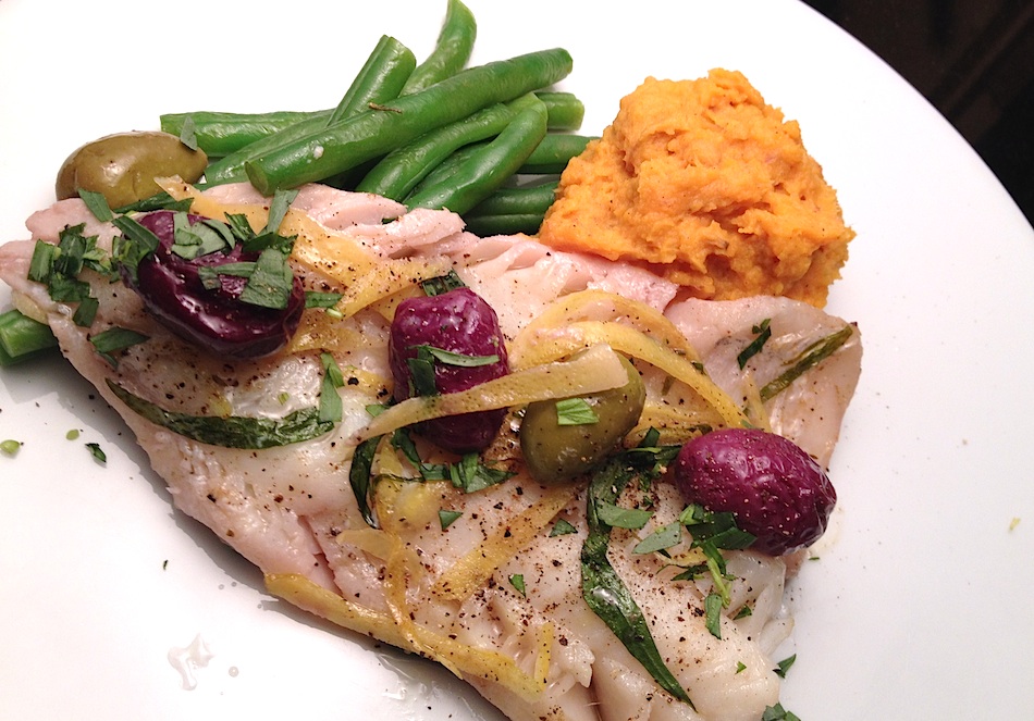 Roasted Cod With Olives and Lemon