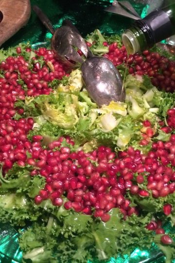 Frisee Salad with Pomegranates