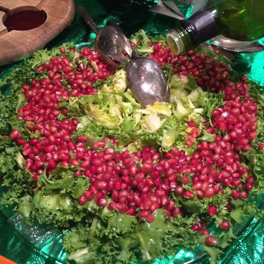 Frisee Salad with Pomegranates